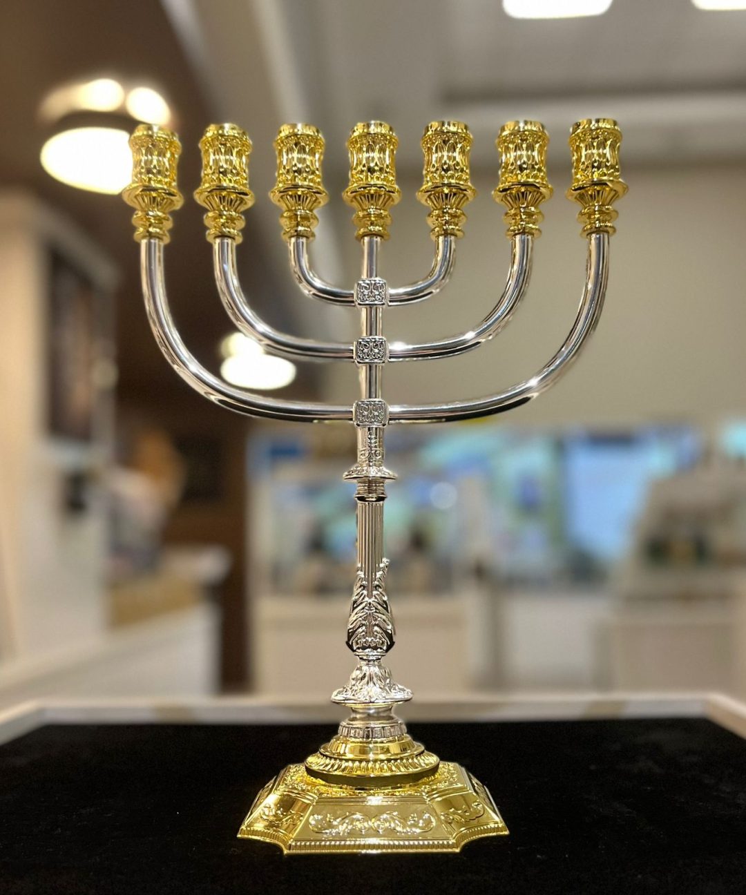 Candelabro Ouro e Prata