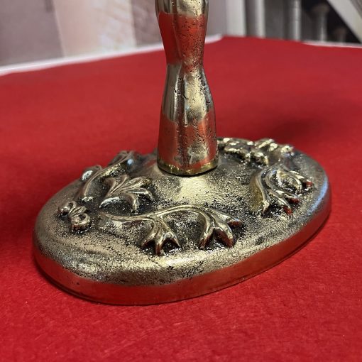 Candelabro Bronze Maciço Artesanal - Imagem 3