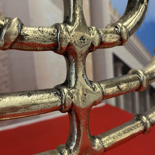 Candelabro Bronze Maciço Artesanal - Imagem 5