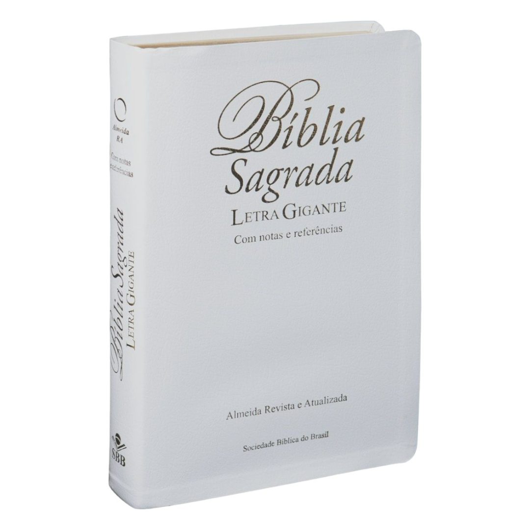 Bíblia Branca Couro