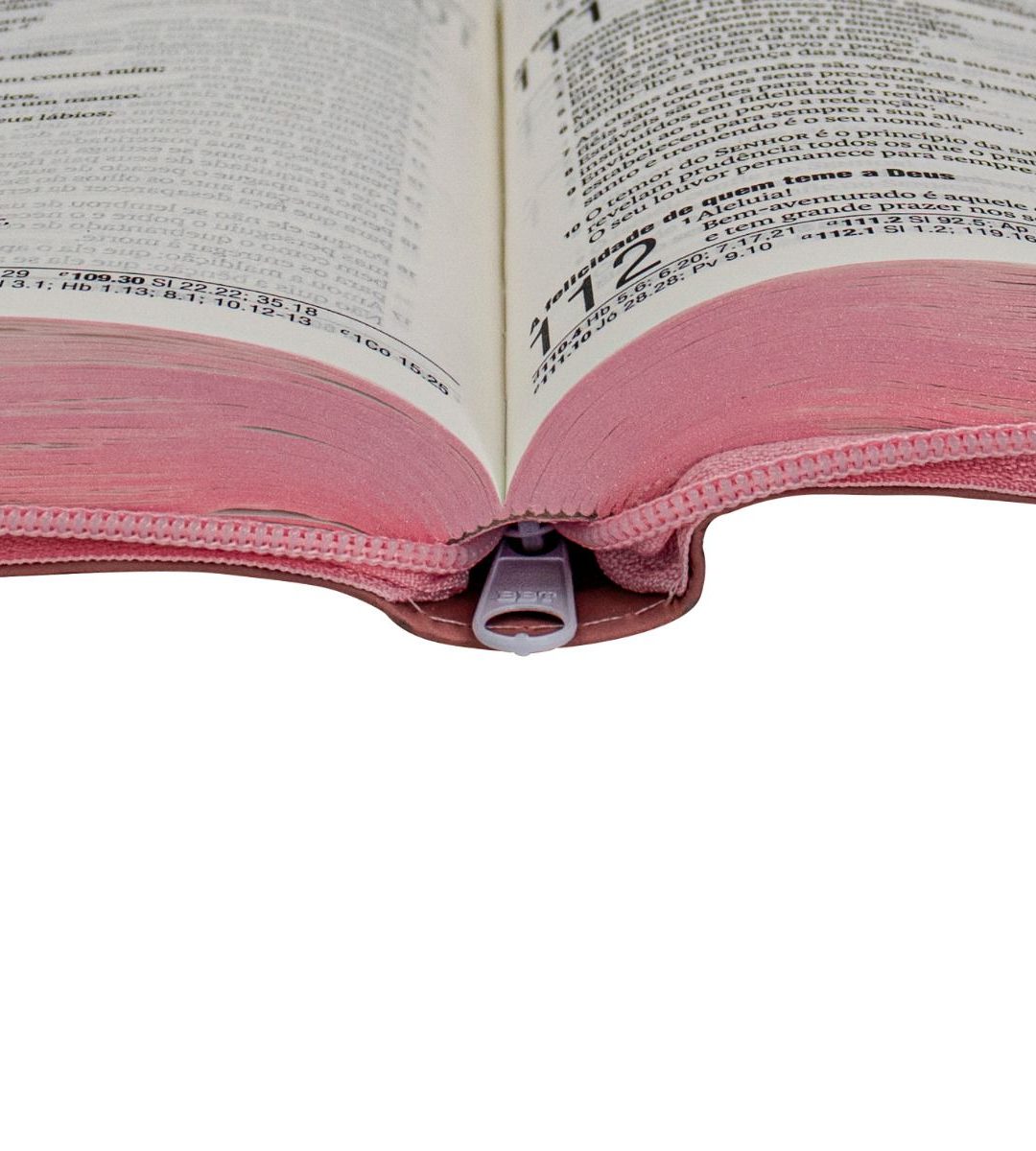 Bíblia Rosa com Zíper