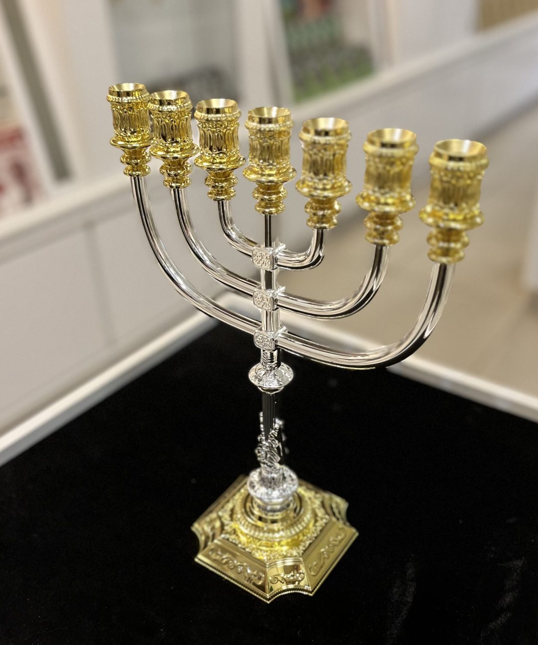 Candelabro Ouro e Prata