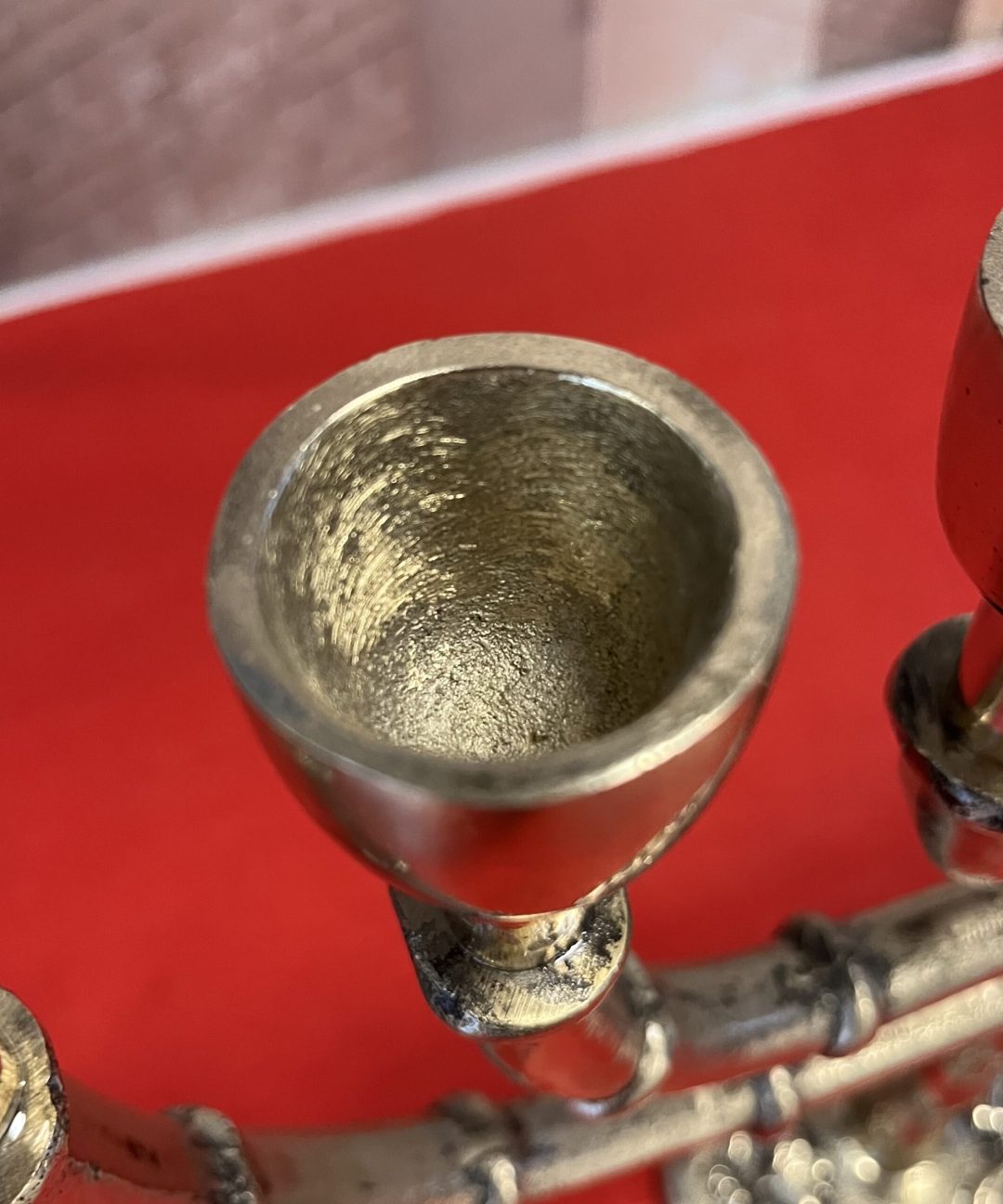 Candelabro Bronze Maciço Artesanal