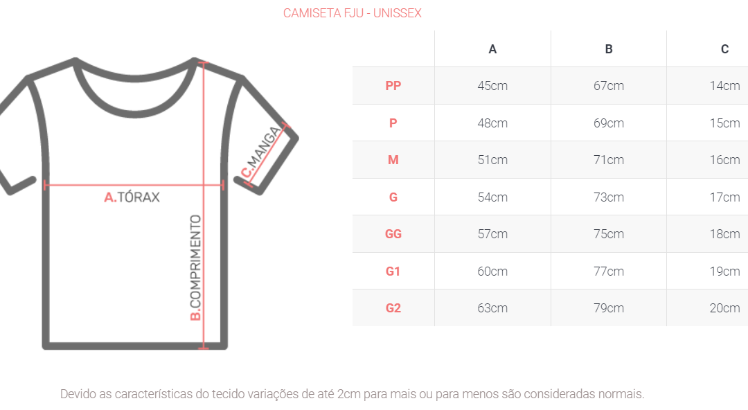 Camiseta FJU - Unissex