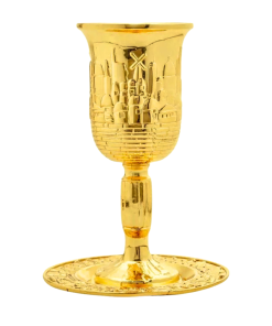 Taça Jerusalém Dourada Metal