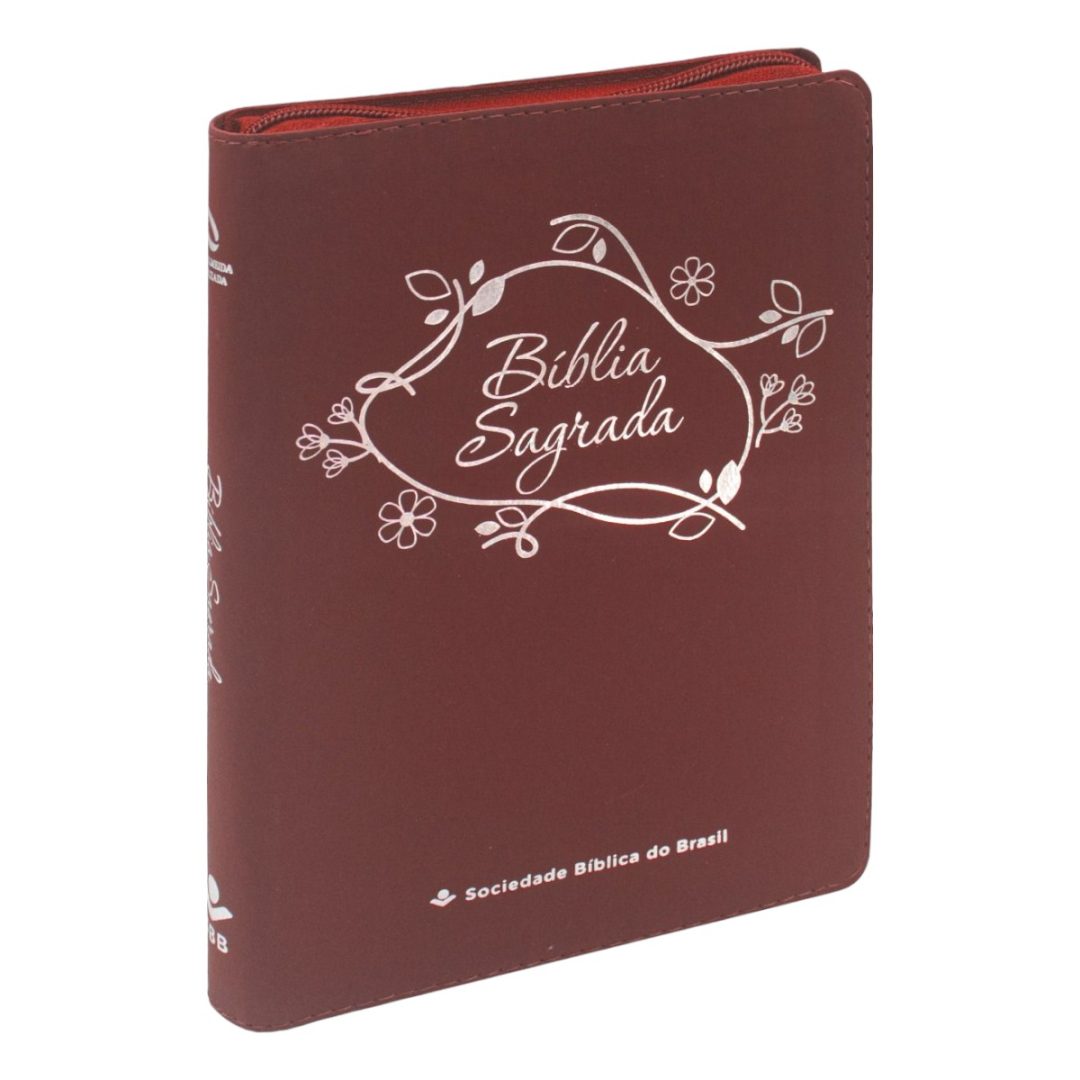 Bíblia Vinho com Zíper