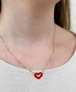 Colar Coração Universal Folheado - Pingente Fixo