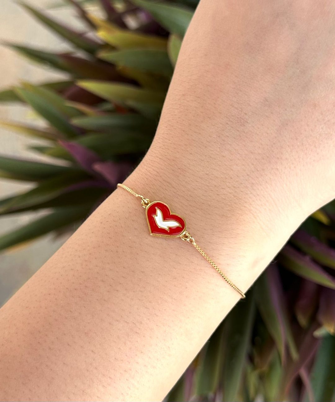 Pulseira Coração Dourado