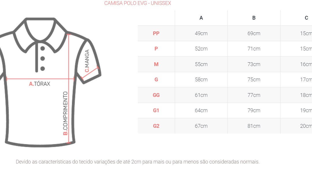 Camisa Polo EVG - Unissex