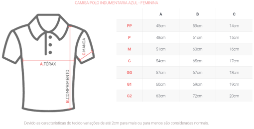 Camisa Polo Indumentaria Azul Feminina - Imagem 2