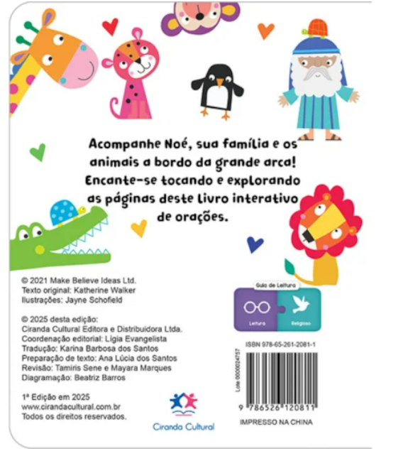 Livro Almofadado pequeno A Arca de Noé - Imagem 2