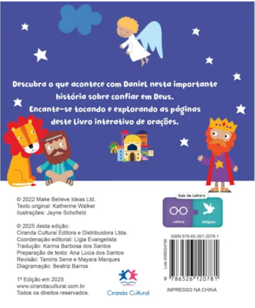 Livro Almofadado pequeno Daniel e os Leões - Imagem 2