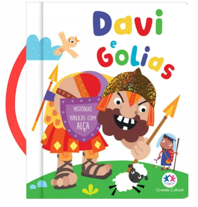 Livro Almofadado pequeno Davi e Golias