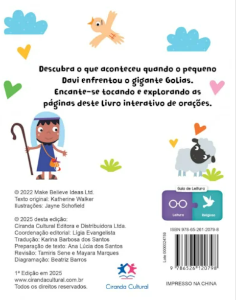 Livro Almofadado pequeno Davi e Golias - Imagem 3