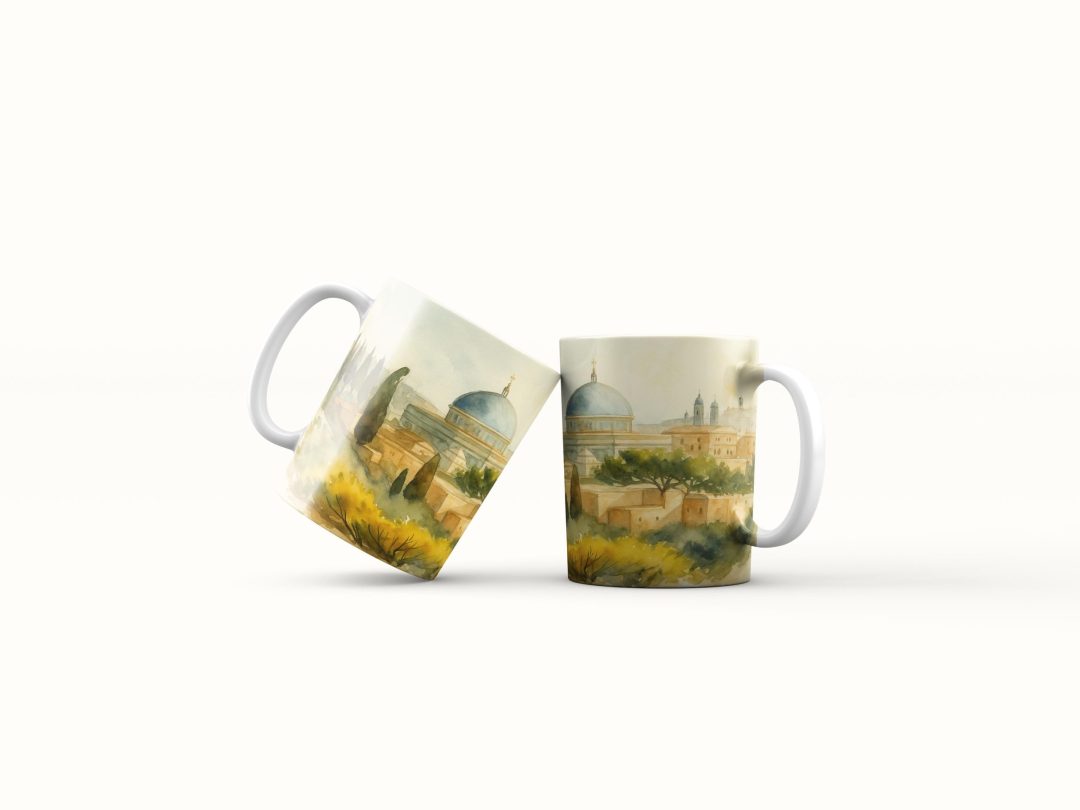 Caneca Jerusalém - aquarela