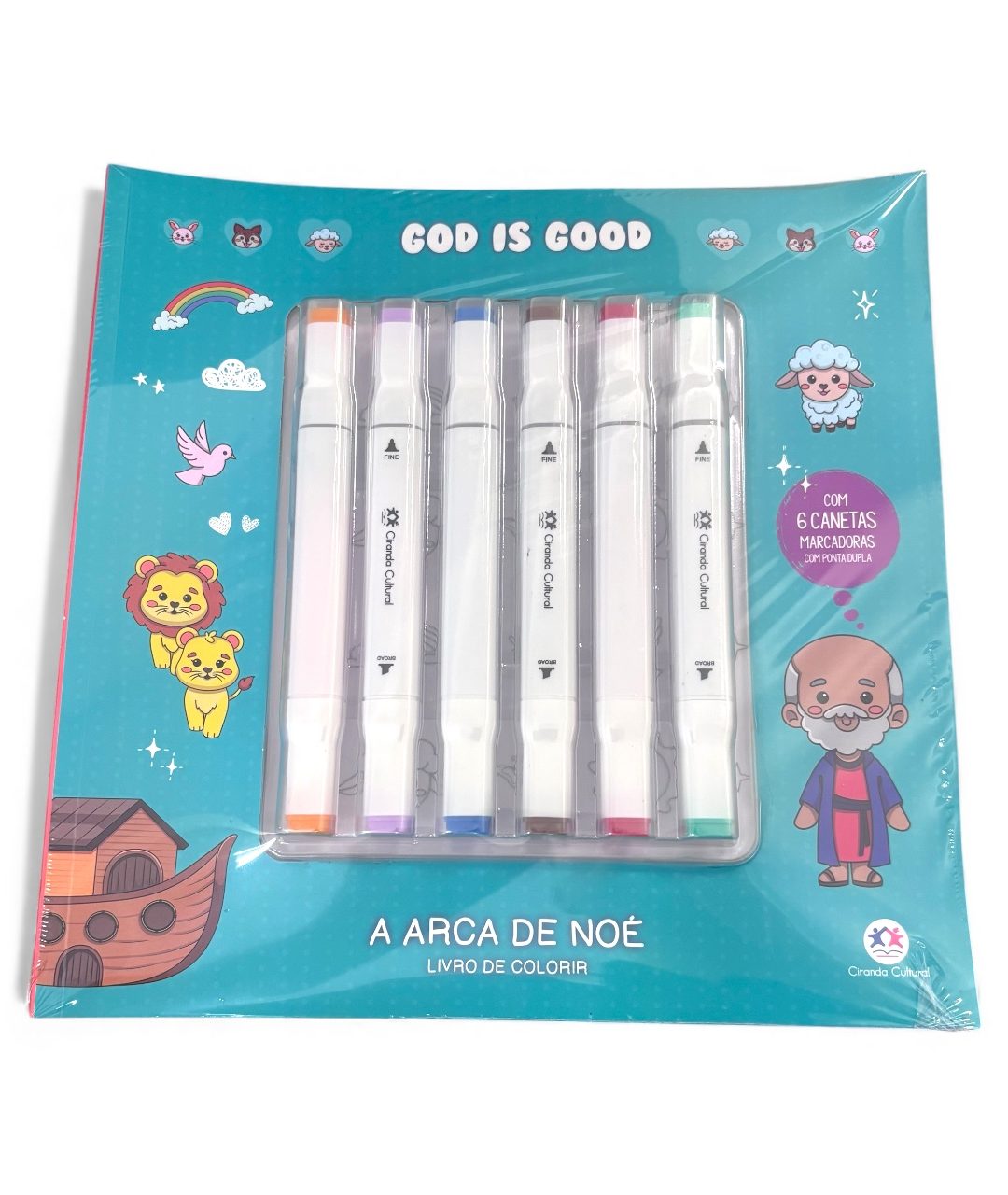 A arca de Noe para colorir + 6 Canetas