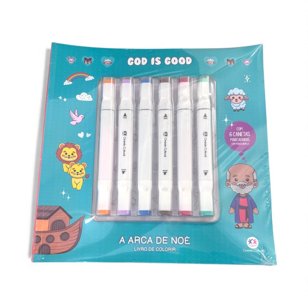 A arca de Noe para colorir + 6 Canetas