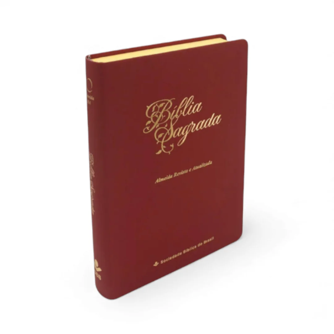 Bíblia Sagrada RA Linha Ouro Letra Gigante Vermelha