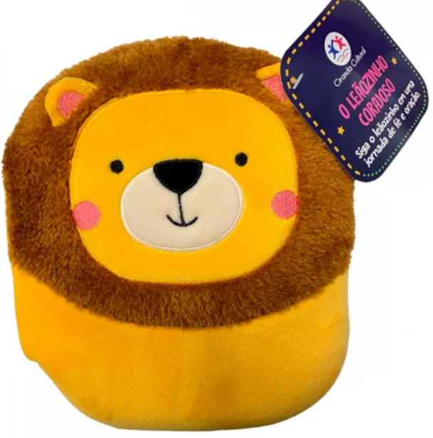 O leãozinho corajoso - Livro de pelúcia