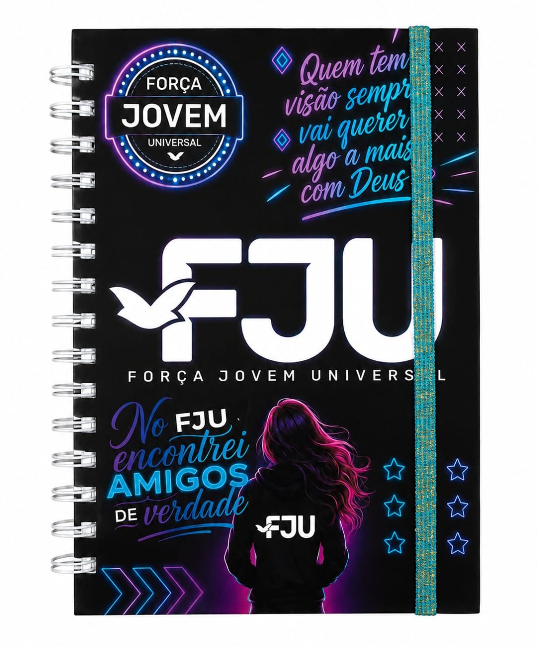 Caderno FJU Neon