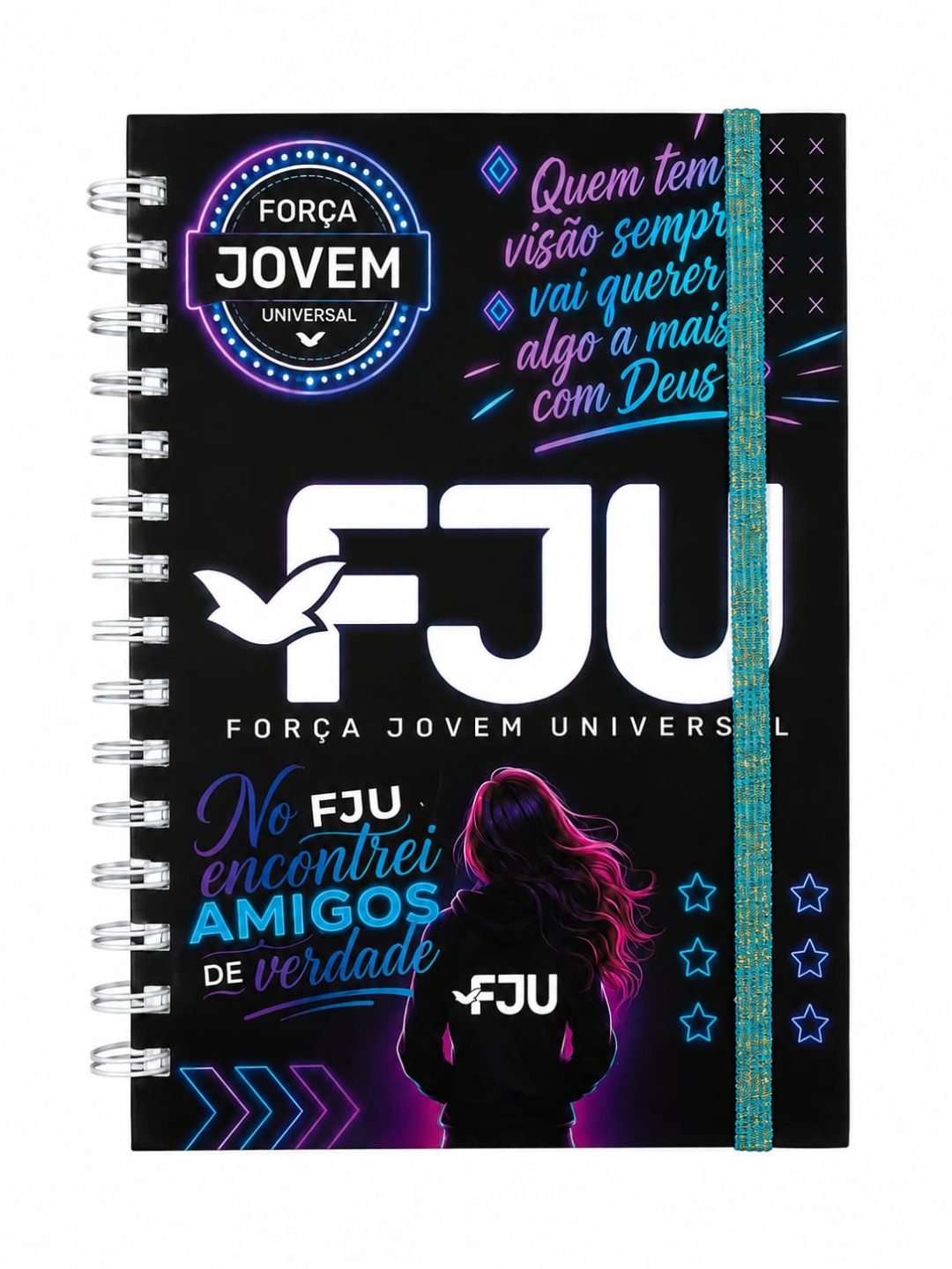 Caderno FJU Neon