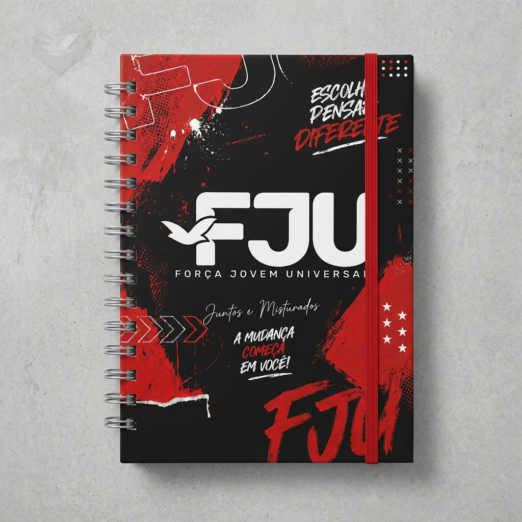 Caderno FJU Vermelho e Preto