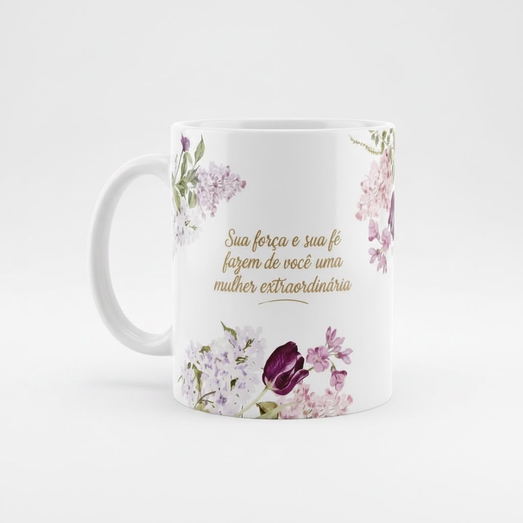 Caneca sua força e sua fé